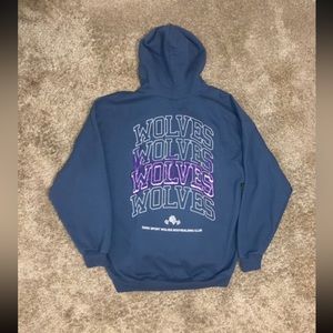 Lightning Work In Silence "Classic" Hoodie in Denim/Purple - XL
